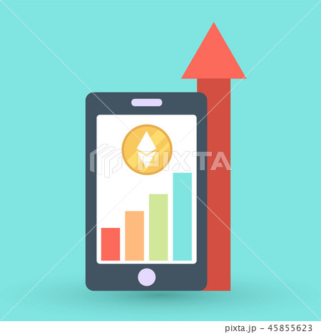 Icon with ico blockchain concept 45855623