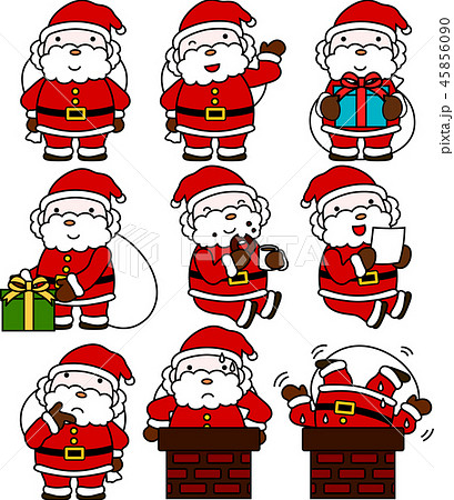 サンタクロース かわいい クリスマス 12月のイラスト素材 45856090 Pixta