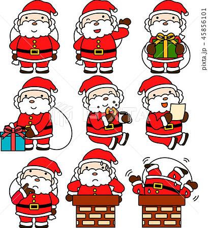 サンタクロース かわいい クリスマス 12月のイラスト素材