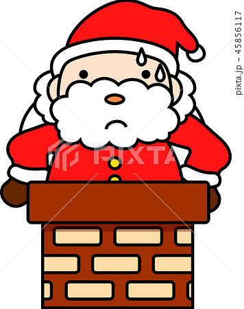 サンタクロース かわいい クリスマス 12月のイラスト素材 45856117