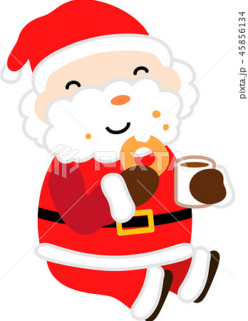 サンタクロース かわいい クリスマス 12月のイラスト素材 45856134
