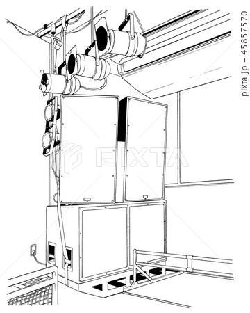 漫画風ペン画イラスト ライブハウスのイラスト素材