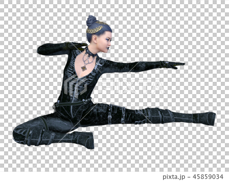Fighting female warrior 45859034