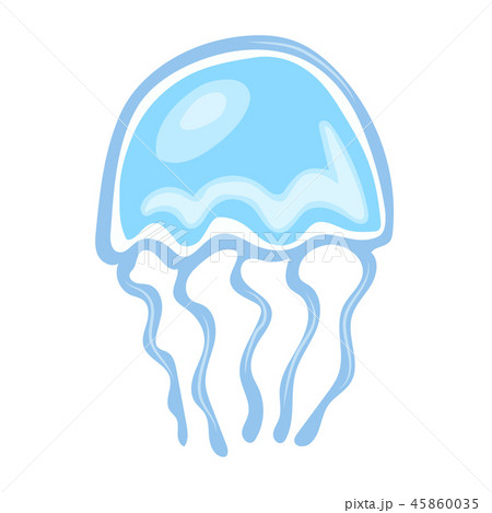 Jellyfish cute cartoon illustration background 45860035