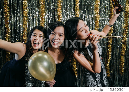 Group of friends at club having fun. Group of friends at club having fun. 45860504