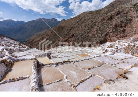Salt ponds at Maras in Cusco, Peru 45860737