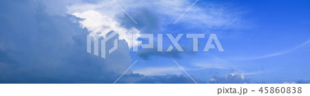 panorama sky and storm cloud summer time  45860838