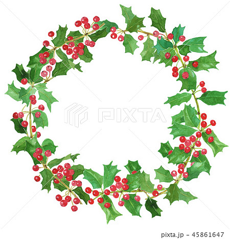 Holly wreath 45861647