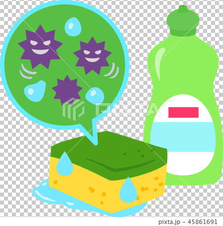 Various bacteria which breed with wet sponge 45861691