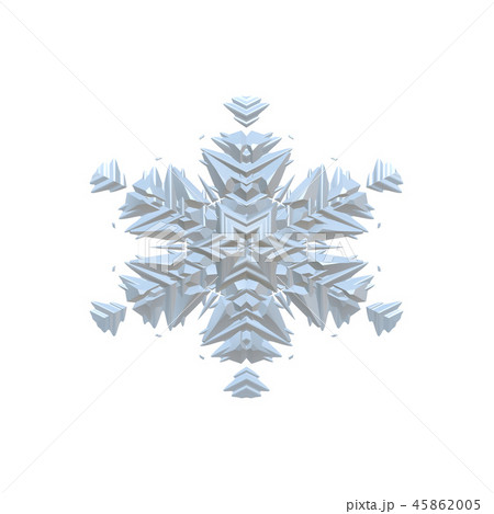 3d snowflake illustration isolated on the white background 45862005