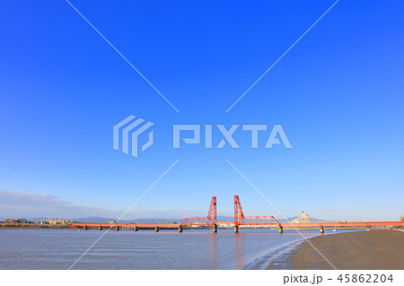 筑後川昇開橋 福岡県大川市_佐賀県佐賀市諸富町 45862204