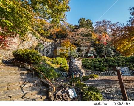 城崎温泉近くの観光名所　紅葉の玄武洞 45862563