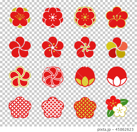  梅花圖標集 45862623