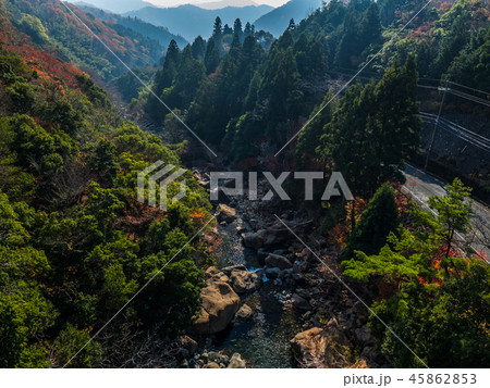 紅葉の二瀬川渓谷 45862853