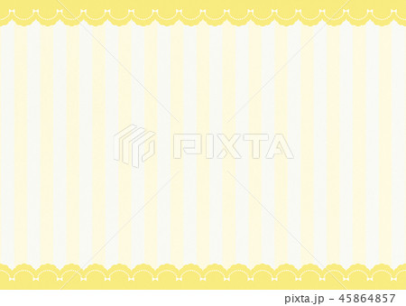 ストライプとレース_イエロー_横 45864857