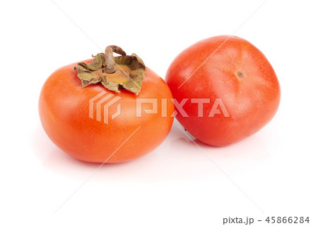 Persimmon fruit isolated on white background close-up 45866284