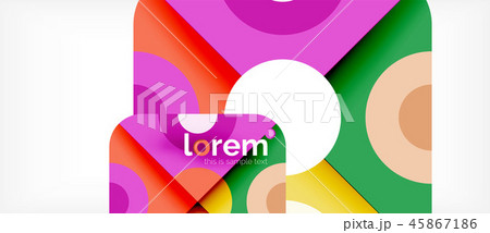 Colorful trendy geometric shapes background Colorful trendy geometric shapes background 45867186