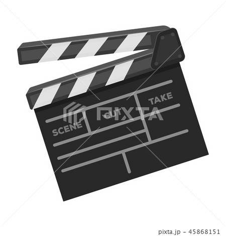 Movie cracker.Making movie single icon in monochrome style vector symbol stock illustration web. 45868151