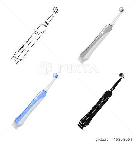 Electric toothbrush icon in cartoon style isolated on white background. Dental care symbol stock Electric toothbrush icon in cartoon style isolated on white background. Dental care symbol stock 45868653
