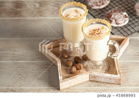 Traditional eggnog for Christmas 45868993