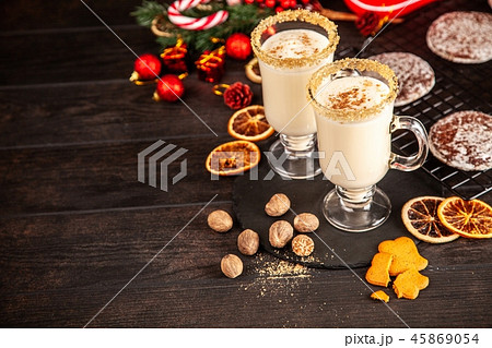 Traditional eggnog for Christmas 45869054