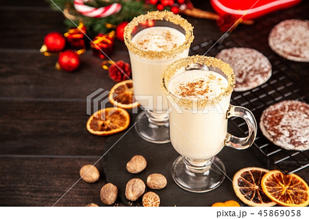 Traditional eggnog for Christmas Traditional eggnog for Christmas 45869058
