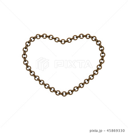 Bronze chain. Isolated on white background.  45869330