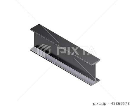 Metal profile i-beam. Isolated on white Metal profile i-beam. Isolated on white 45869578