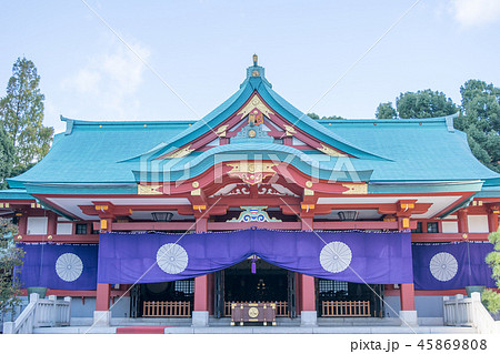 東京都 千代田区永田町 山王日枝神社 本殿の写真素材