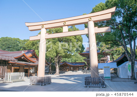 明治神宮　南神門前　第三鳥居（南玉垣鳥居・三の鳥居） 45870544