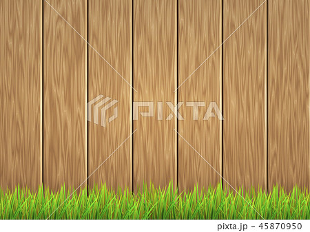 背景素材 木目 草 芝生のイラスト素材
