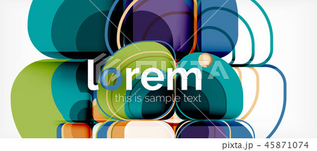 Abstract background - geometric multicolored round shapes composition. Trendy abstract layout 45871074