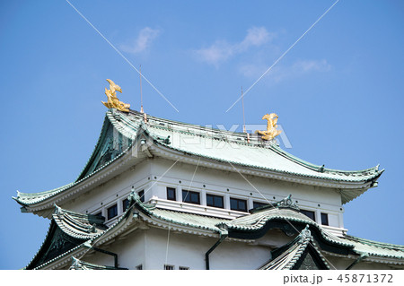 愛知県　名古屋城　金のしゃちほこ 45871372