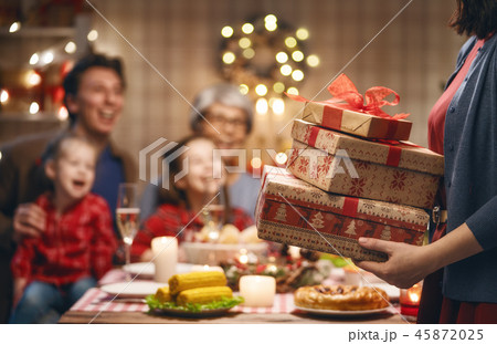 family celebrating Christmas 45872025