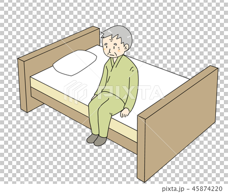 一位女士坐在床上 45874220