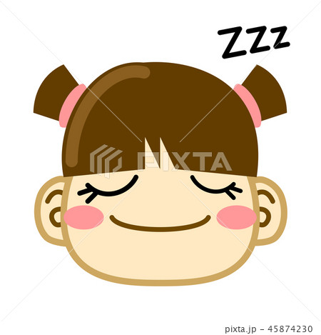 女の子 顔アイコンのイラスト素材