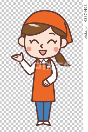 スーパーの女性店員2 45874498