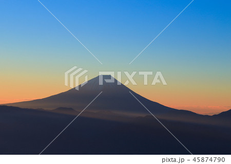 朝焼けの富士山 甘利山 朝焼けの富士山 甘利山 45874790