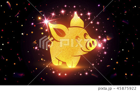 Happy New Year pig 45875922