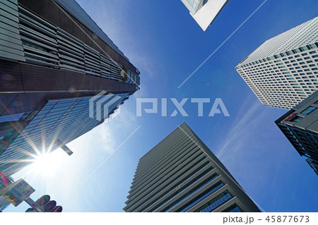 日本の東京都市景観　東京スクエアガーデンなど、京橋の街並みを望む 45877673