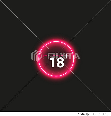 18 age warning stamp with progress loading bar with lighting 45878436