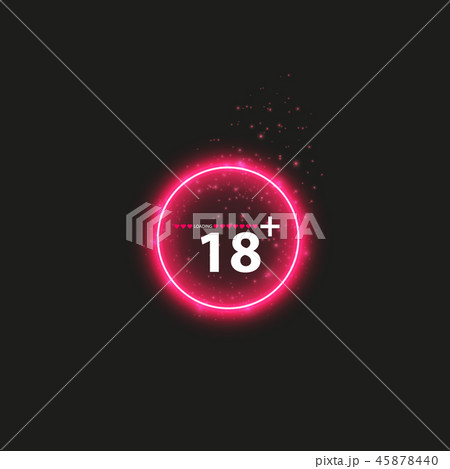 18 age warning stamp with progress loading bar with lighting 45878440