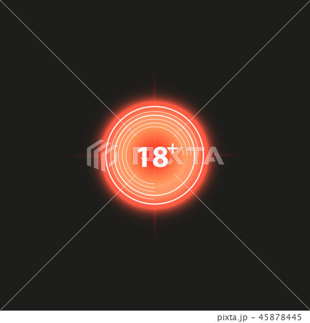 18 age warning stamp with progress loading bar with lighting 45878445