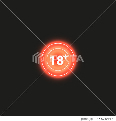 18 age warning stamp with progress loading bar with lighting 45878447