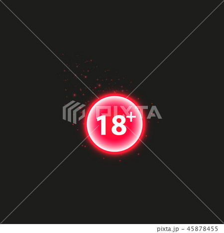 18 age warning stamp with progress loading bar with lighting 45878455