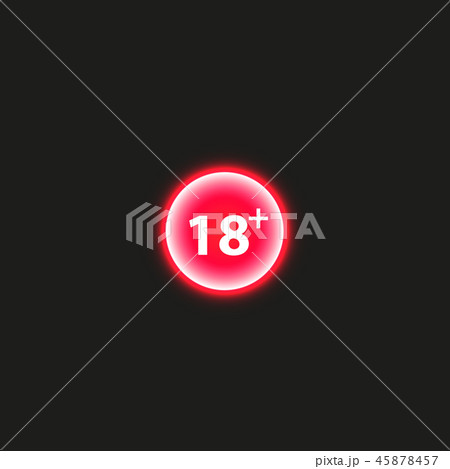 18 age warning stamp with progress loading bar with lighting 45878457