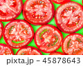 Bright tomato slices, summer organic harvest 45878643