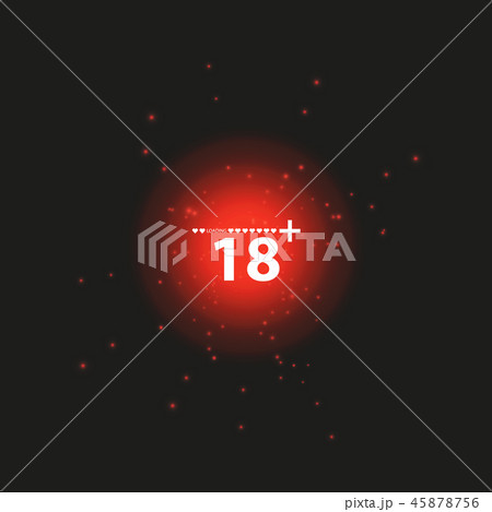 18 age warning stamp with progress loading bar with lighting 45878756