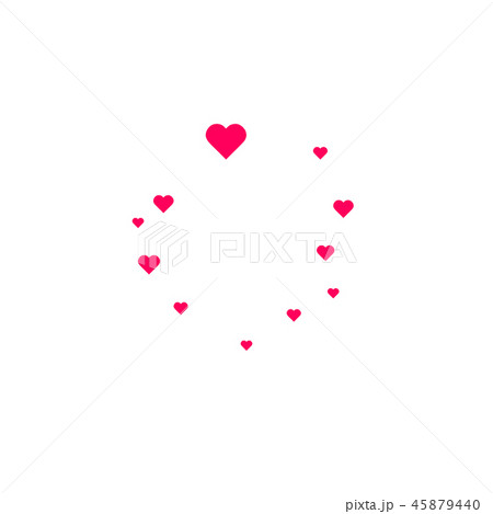 Heart shape pink and red confetti vector. 45879440