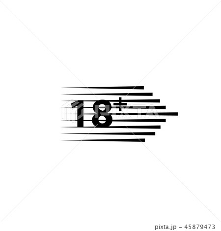 18 age warning stamp and speed lines. 45879473